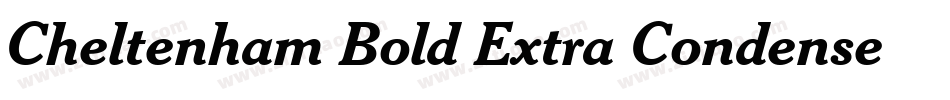 Cheltenham Bold Extra Condensed BT字体转换